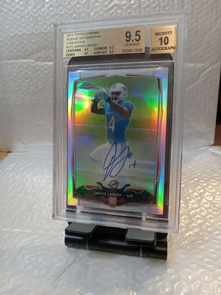 2014 Topps Chrome - Jarvis Landry #177 (RC)  Autographs Catch Varation 20/75 Ref - Image 2 of 4