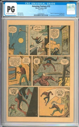 Amazing Fantasy #15 Origin & 1st App. Spider-Man Stan Lee Marvel 1962 CGC PG 6