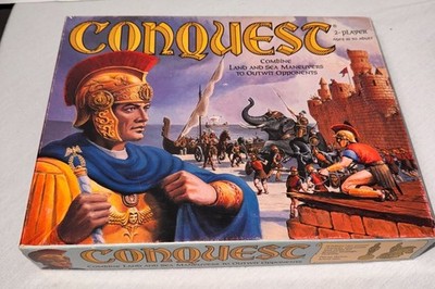 Conquest Board Game Land Sea Strategy 2 Players Ages 10+ Complete