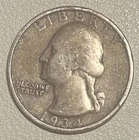 1934-P Washington Quarter 90% Silver Philadelphia