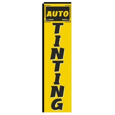 Auto Tinting Business Advertising Rectangle Feather Banner Swooper Flag for...