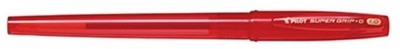 PILOT Super Grip G Ballpoint Pen, 1.0mm, Cap Type, BSGC-10M-RR, 10 Pieces