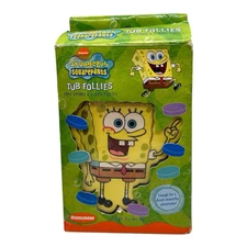Vtg 2002 SpongeBob SquarePants Tub Follies Bath Sponge 12 Fizzies & Stickers