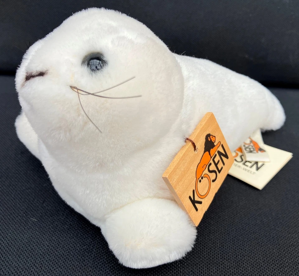 Kösen 2105 Robbe Ringelrobbenbaby Seehund Weiß Plüschtier Stofftier 20cm NEU! - Bild 2 von 4