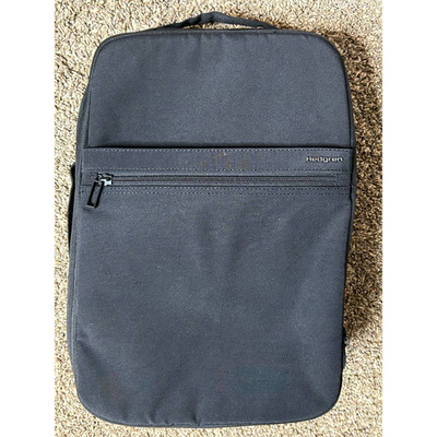 NWOT Hedgren Black Front Zip Eco Nylon Utility Backpack