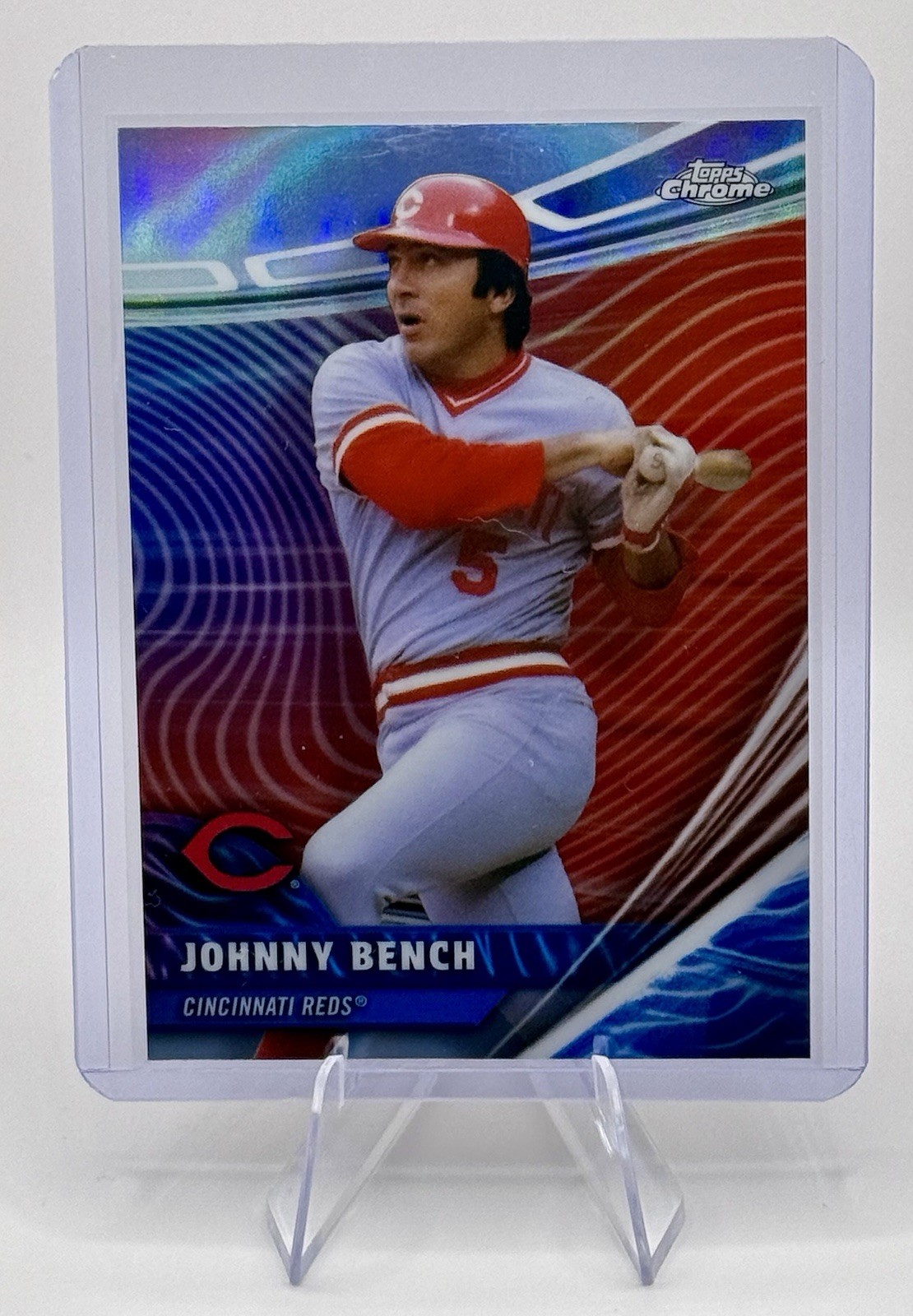 2026 Topps Chrome - Johnny Bench Chrome Rivals Away #RVA-15 Reds