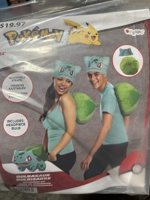 Pokemon Bulbasaur Halloween Costume Headpiece and Tail NWT