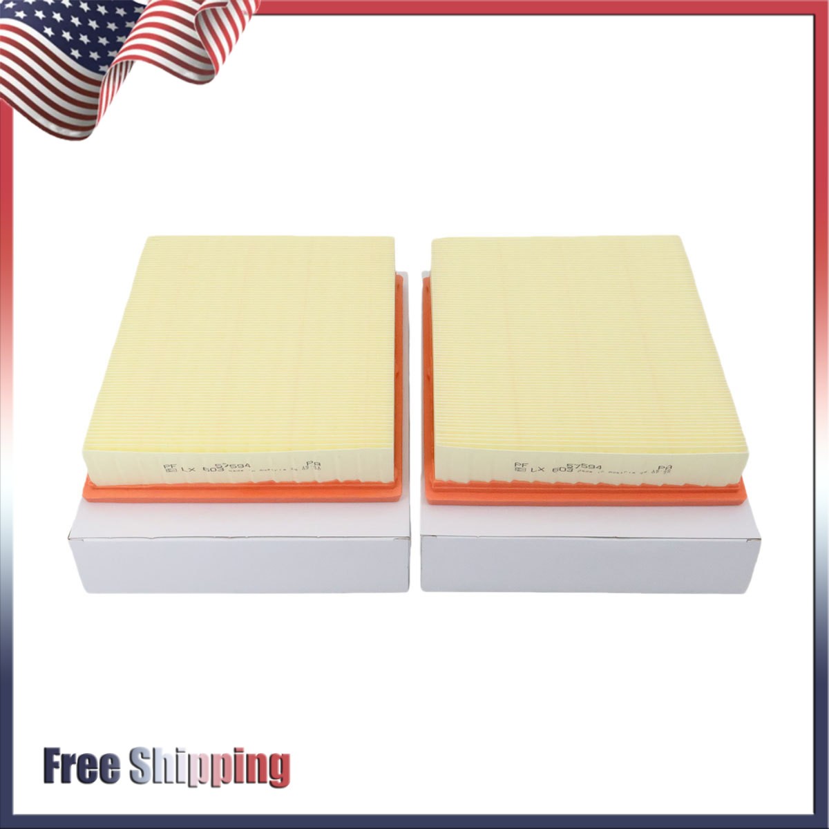 PF57594PA 2pcs Air Filter For 1998-2002 Rolls Royce Silver Seraph Models