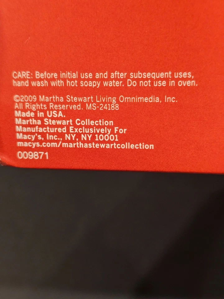 Cortador superior de corteza de pastel Martha Stewart 2009 doble cara 2 hojas de diseño manzanas Foto 4 de 4