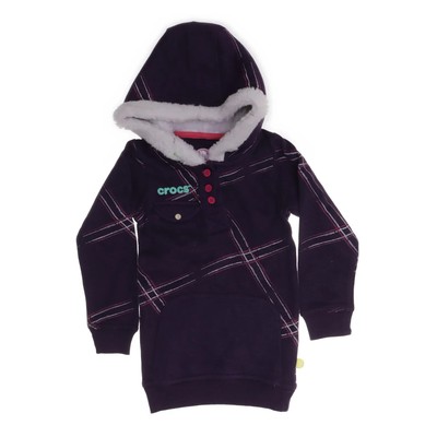 Crocs, Kapuzenpullover, Größe: 92, Lila/Weiß/Mehrfarbig, Baumwolle, Print #lOP