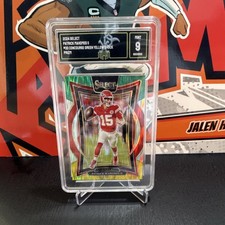 2024 Panini Select Green Yellow Shock Prizm Patrick Mahomes II #33 GMA 9