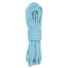 11 Yard Leather Cord, 5.5mm Round Braided Leather Strips, Sky Blue White
