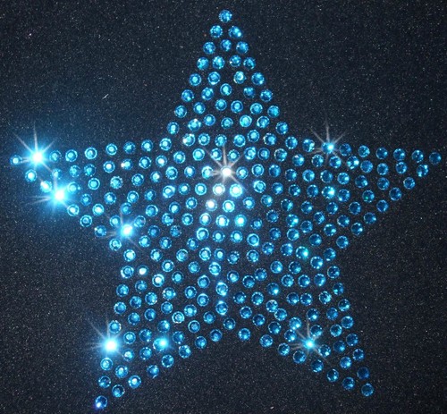 4INCH STAR IRON-ON HOTFIX RHINESTONE CRYSTAL BEAD STONE T-SHIRT TRANSFER PATCH - Picture 6 of 10