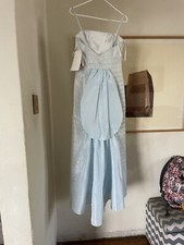 VTG Jessica McClintock Prom Or Night Dress Size 5/6 Maxi Light Blue and silver