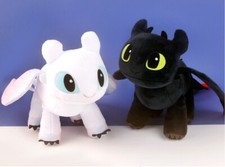 How To Train Your Dragon 3 Plush Doll 25cm Toothless Light Fury Black White 9.8"
