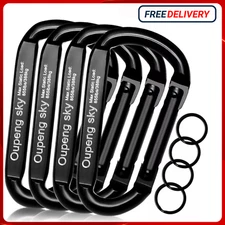 Carabiner Clip, 4 Pack, 855lbs，3" Heavy Duty Caribeaners for Hammocks, Campin...
