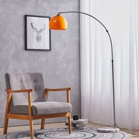 Arch Curved Dome Lampshade Chic Floor Lamp Adjustable Pedal Switch LivingRoom UK