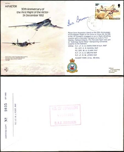 B43c 30th Anniv of the 1st Flight of the Victor Signed by AM Sir Ivor Broom (E)