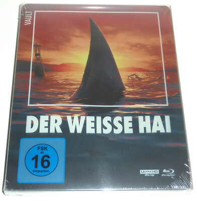 JAWS 4K UHD 2-DISC BLU-RAY STEELBOOK NEU & OVP DER WEISSE HAI FILM VAULT EDITION