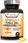 Omega 3 Fish Oil 2400mg 3X Strength EPA & DHA High Potency Capsules