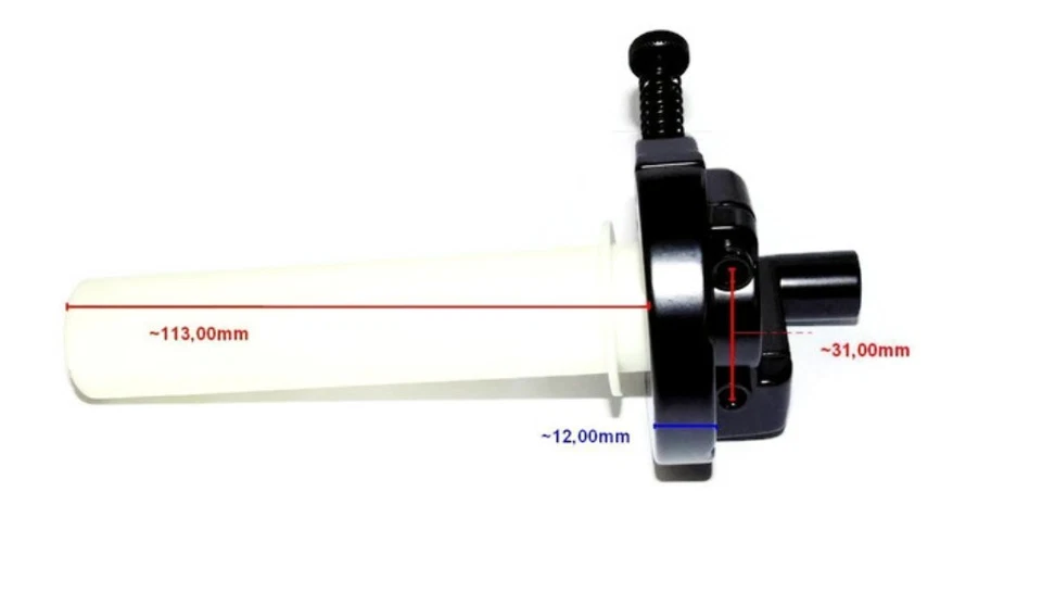 Poignée d'accélérateure gaz Throttle grip tube 113 mm pour HONDA CR Style PRO - Photo 3/3