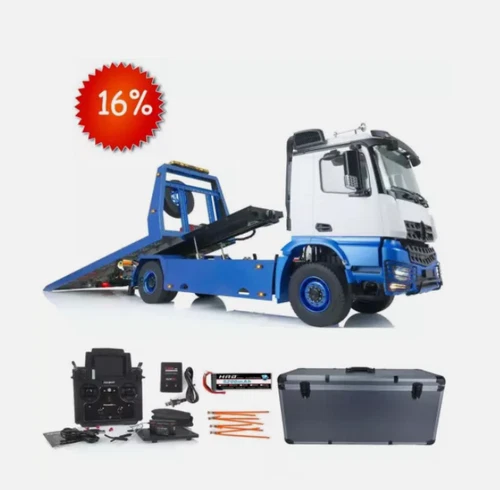 1/14 JDM 196 RC Hydraulic Flatbed Tow Truck Wrecker Recovery Vehicle Winch Sound