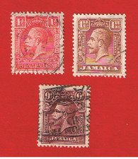 Jamaica #103-105   VF+ used  George V   Free S/H