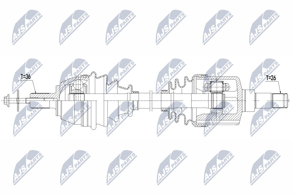 NTY NPW-VV-123 Drive Shaft for VOLVO