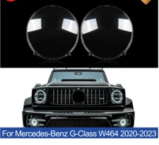A Pair Front Headlight Lens Lamp Cover For 2020-2023 Mercedes-Benz G-Class W464