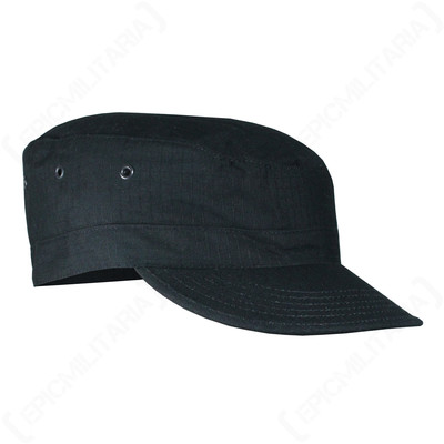 US Black BDU Cap - American Army Style Feldmütze Ripstop Military Neu alle Größen
