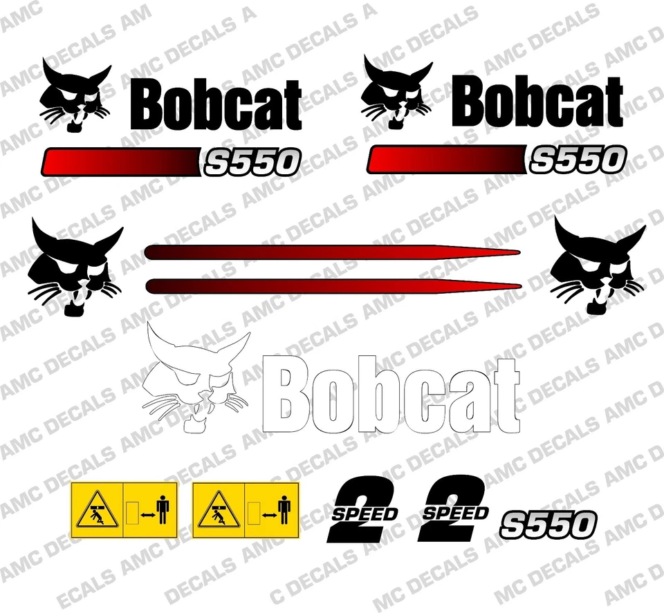 BOBCAT S550 SKID STEER DEKORATIONSSTICKER SET - Bild 1 von 1