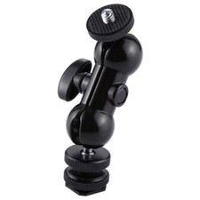 AMZER Flash Hot Shoe Swivel Ball Head 1/4 inch Tripod Screw Magic Arm with Lock