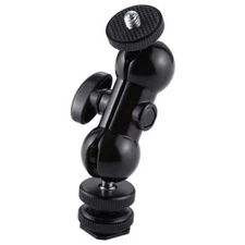 AMZER Flash Hot Shoe Swivel Ball Head 1/4 inch Tripod Screw Magic Arm with Lock