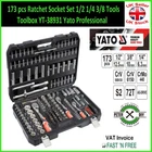 173 pcs Ratchet Socket Set 1/2 1/4 3/8 Tools Toolbox YT-38931 Yato Professional