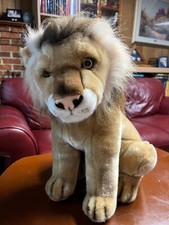 People Pals Plush Lion Realistic Sitting Tan Stuffed Animal 15