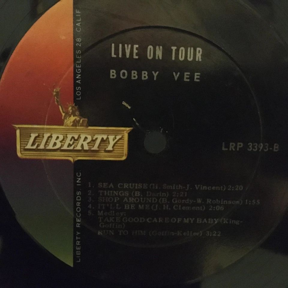 BOBBY VEE   LP   LIVE! ON TOUR - Image 4 of 4