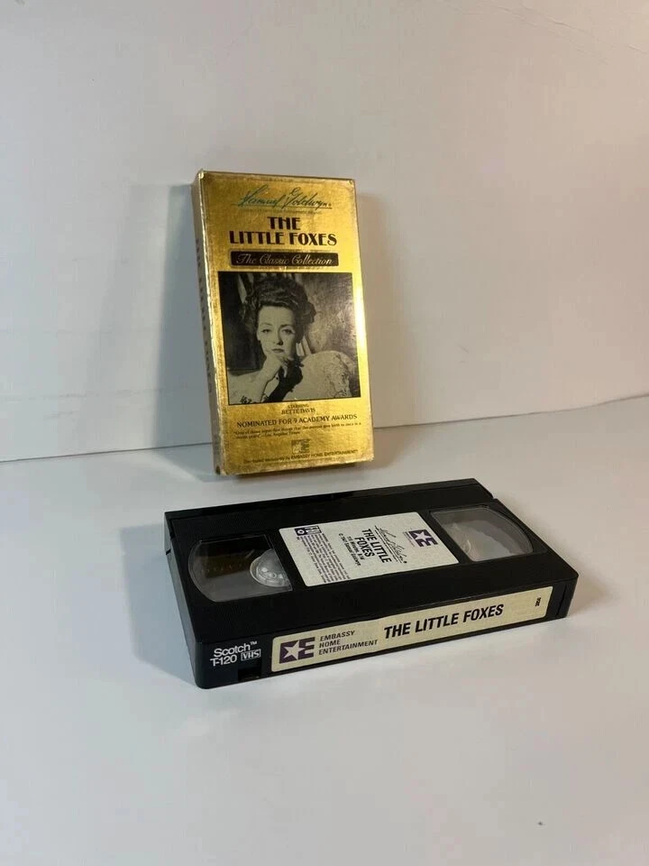 The Little Foxes VHS 1985 Samuel Goldwyn Bette Davis Classic Collec Rare HTF Gol Foto 3 de 4