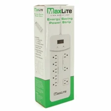 MaxLite 8-Outlet Surge Protector Power Strip with Heavy Duty Cord, 1080 Joules