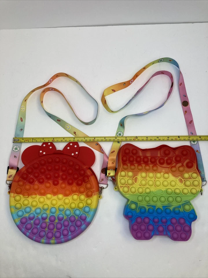 Monederos sensoriales juguete inquieto Hello Kitty & Minnie Mouse burbuja a presión. (G9) Foto 3 de 4
