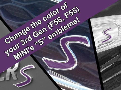 D134 Scuttle & Rear Emblem S Decals for 2014-2021 MINI Cooper F54 F55 F56 F57 - Picture 26 of 27