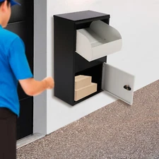 Package Delivery Box Mail Parcel Drop Mailbox Home Container Outdoor Porch&Lock