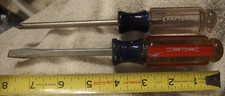 2 lot,Craftsman Phillips flat tip Screwdrivers tools 41295 41583 USA VTG P2,1/4"