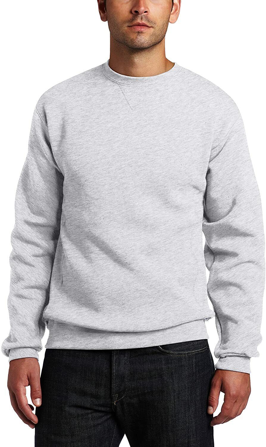 4X-Large Ash Russell Athletic Mens Dri-Power Fleece Sweatshirt