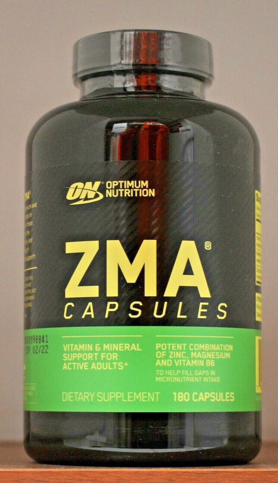Zinc ZMA Optimum Nutrition 180 Capsules Support & Muscle Strength Magnesium B6