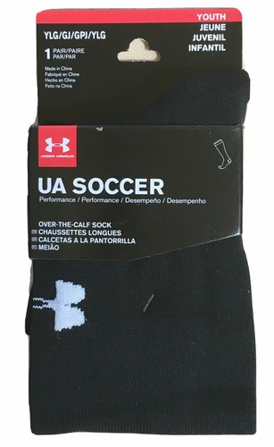 NWT UNDER ARMOUR "UA SOCCER /FOOTBALL, Performance" Over-The-Calf Socks; YLG 1-4 - Picture 3 of 14