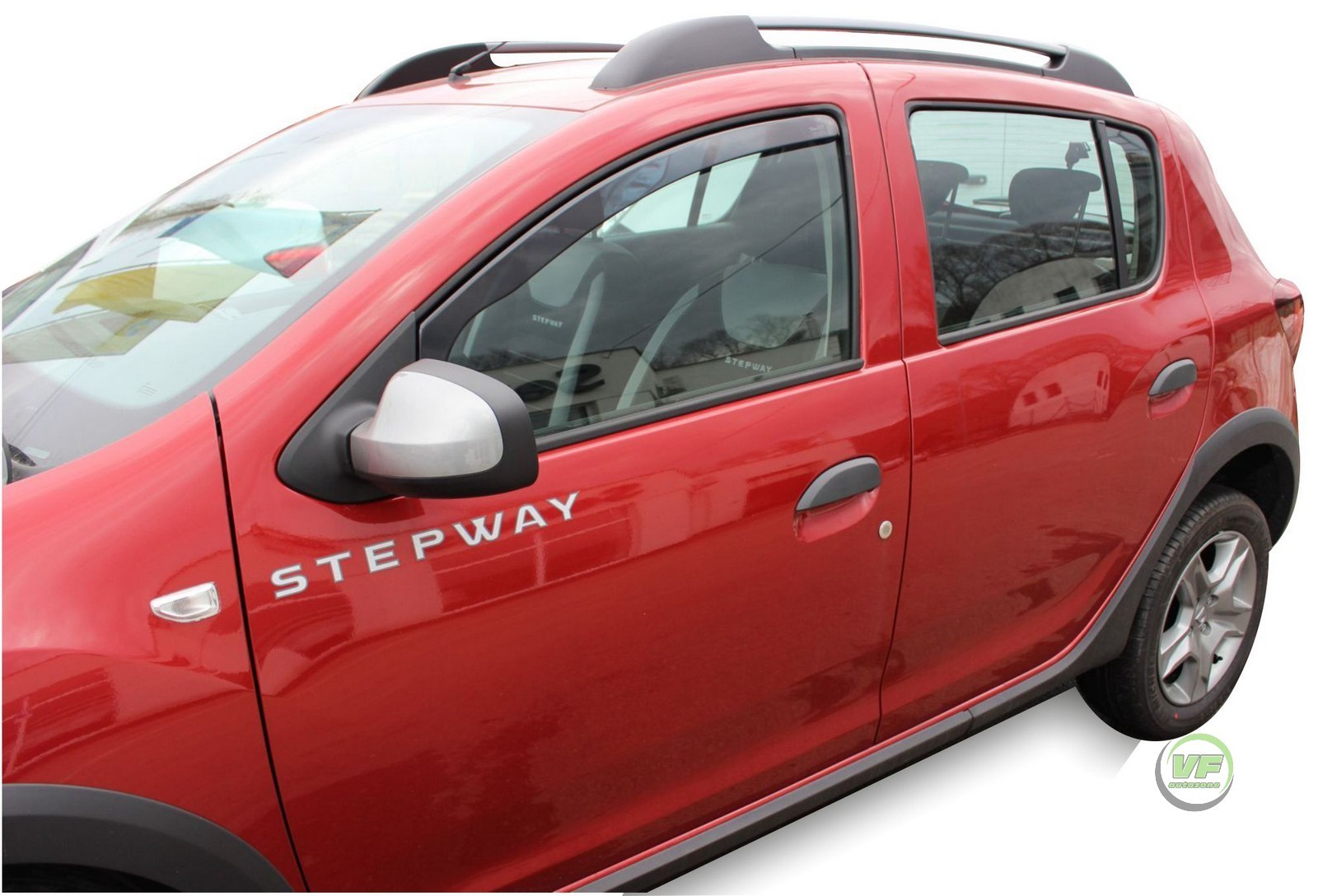 FRONT HEKO TINTED WIND DEFLECTORS for DACIA SANDERO STEPWAY mk2 2012