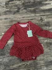 Gigi And Max Girl 3 Months Dress Skirted Twirl Bodysuit Red Dot Holiday Outfit