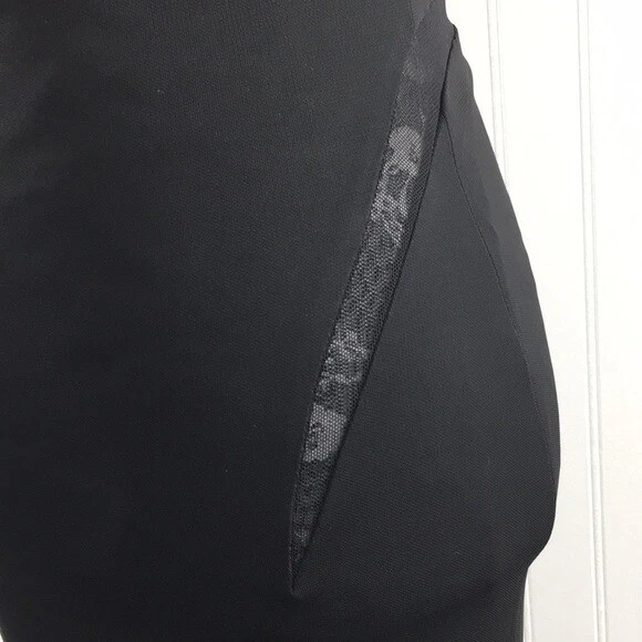 Abito donna T Alexander Wang taglia XS nero senza maniche maglia ritaglio bodycon