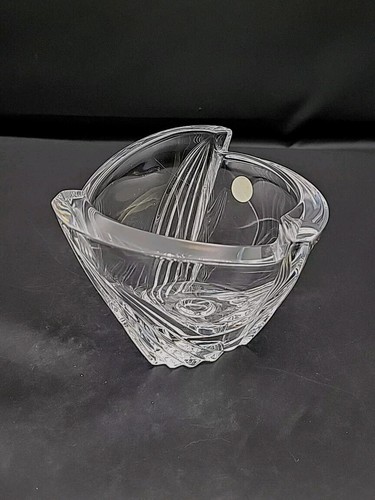 Rosenthal Clear Cut Crystal Twisted Triangular Exhaultation Bowl 4" Germany - Picture 6 of 15