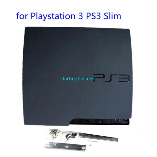 Komplett Gehäuse Schale Case für PS3 Slim Konsole 2000 20XX 2500 - Weiß Schwarz - Bild 3 von 7